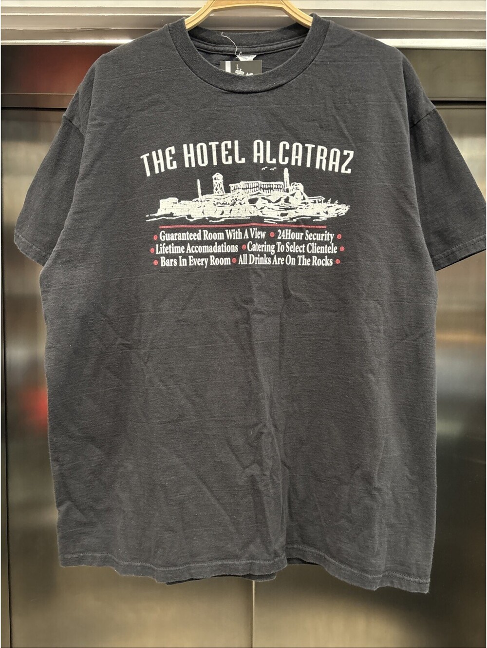 Vintage Alcatraz Prison Island Black T-Shirt XL